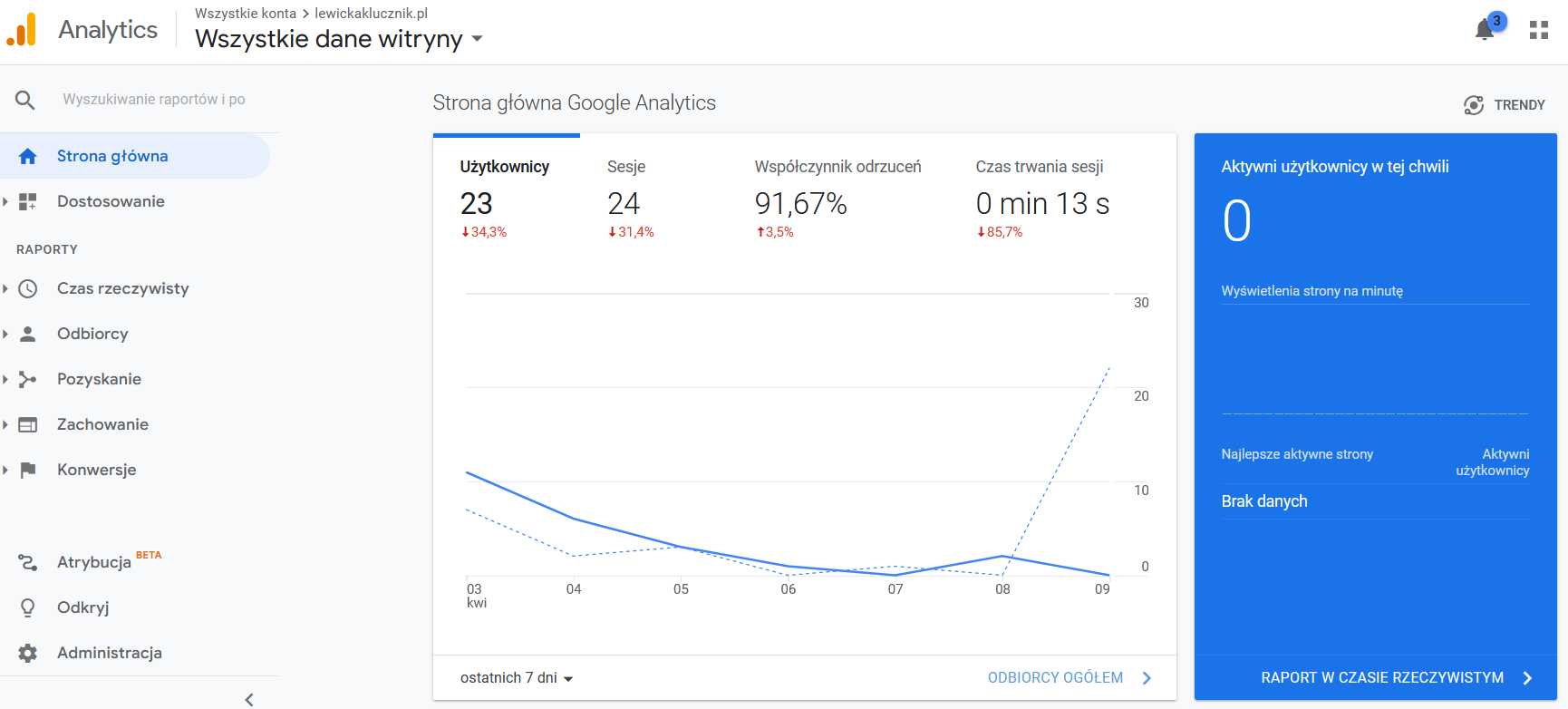 Google Analytics główna