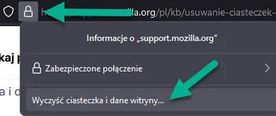 firefox czyszczenie cache