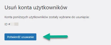 usuń użytkownika WordPress