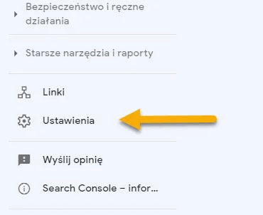 ustawienia Google Search Console